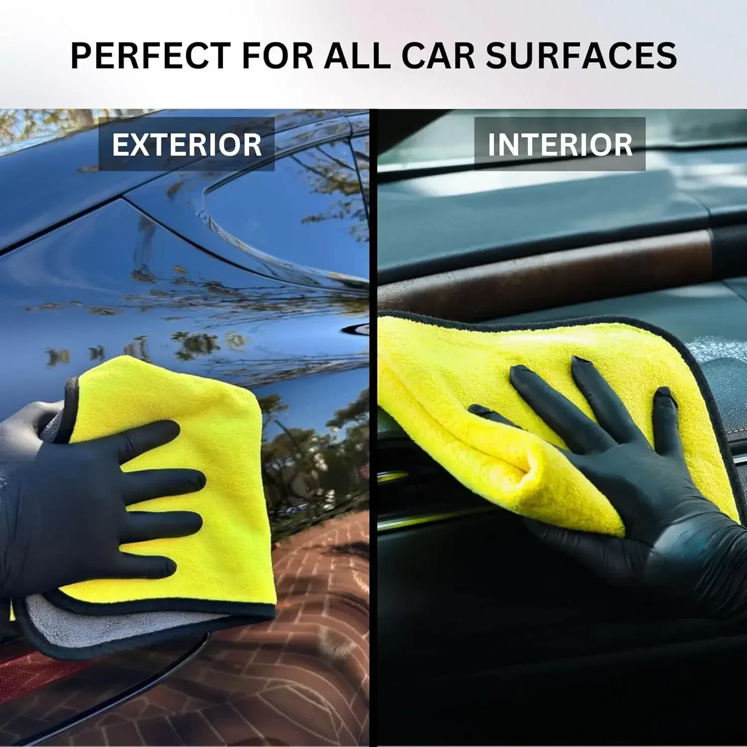 1/10pcs Toalha de Microfibra p - Microfiber Car Drying Towel Super Absorbent avaliação e preço