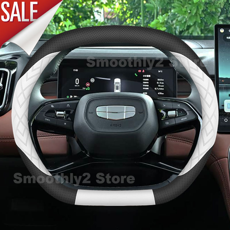 Capa de Volante de Couro para  - Car Steering Wheel Cover Anti Slip Breathable avaliação e preço