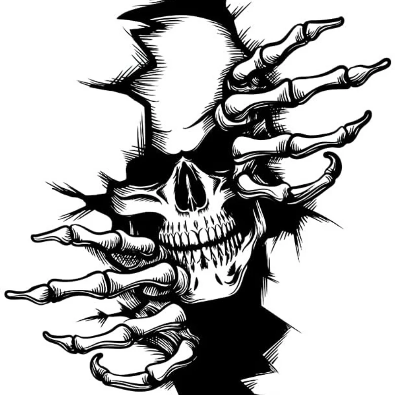 Horror Skeleton Adesivos para  - Motorcycle Parts avaliação e preço