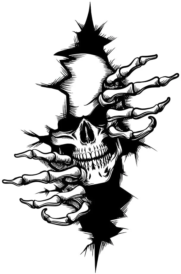 Horror Skeleton Adesivos para  - Motorcycle Parts avaliação e preço