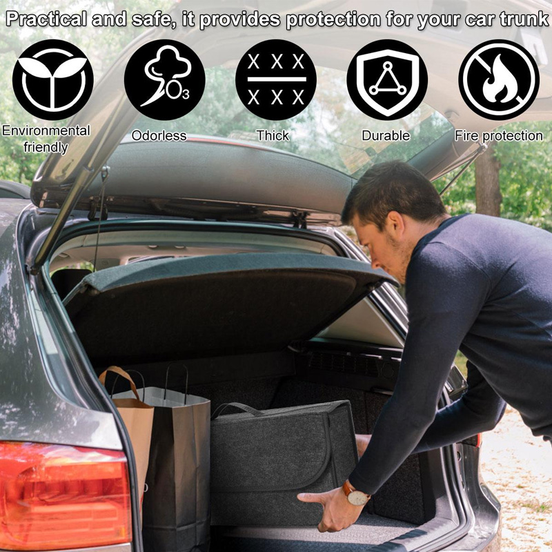 Organizador de porta-malas de  - Car Trunk Organizer Foldable Storage Box avaliação e preço