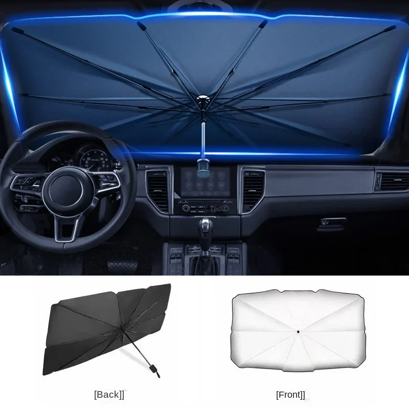 Guarda-sol para pára-brisa de  - Car Sunshade Windshield Umbrella Foldable avaliação e preço
